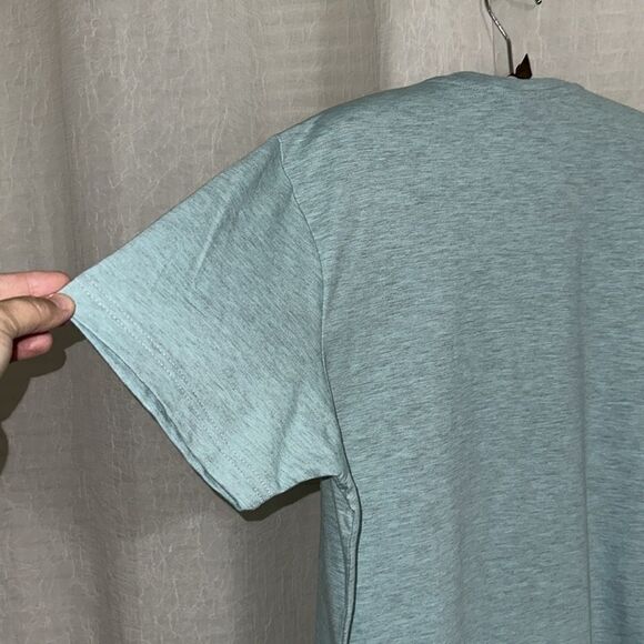 Cottoline XL Teal Cotton Short Sleeve Crew Tee - Picture 8 of 11